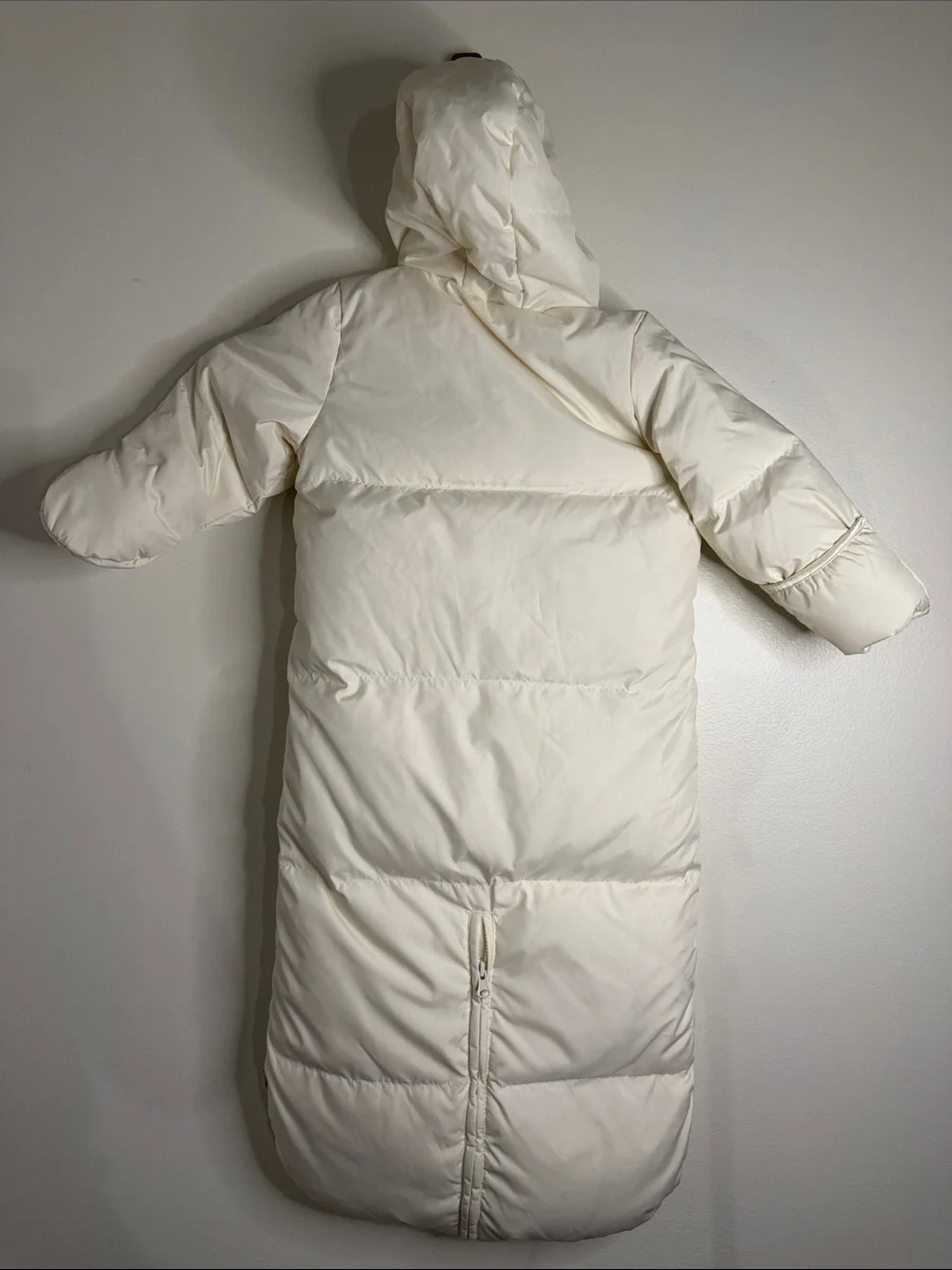 Baby Gap Neutral Ivory Frost WARMEST CONVERTIBLE BUNTING BAG Winter Suit 12-18Mo